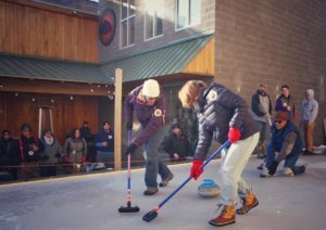 Learn to curl at Stormcloud Brewery in Frankfort, MI